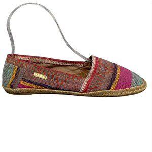 Kaanas Striped Espadrille Flats Size 36